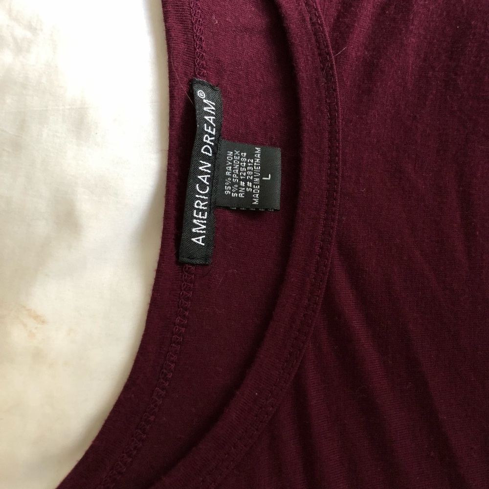 soft maroon tee - Picture 2 of 3
